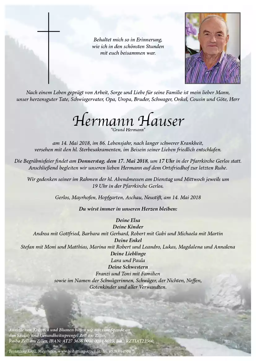 Parte von Hermann Hauser